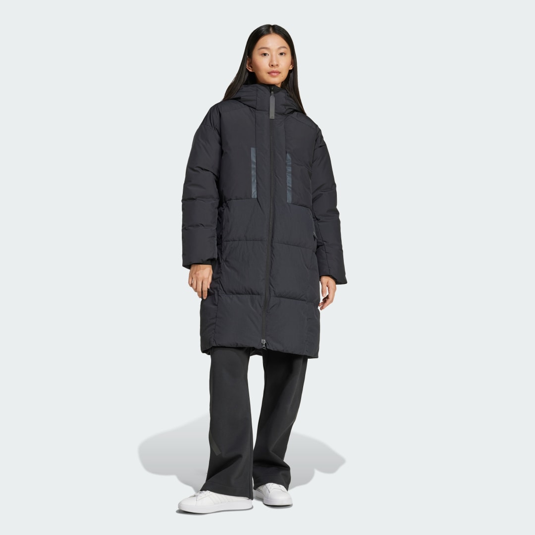 Puffer jakke adidas Performance Long Down Parka Sort | IS9050, 0