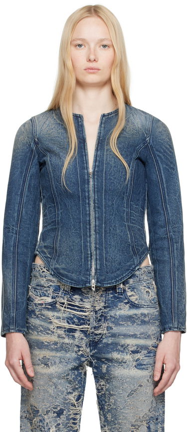 Jakke Diesel Diesel De-Gray-Fsg Zip-Up Denim Jacket Blå | A17926 007BG, 0