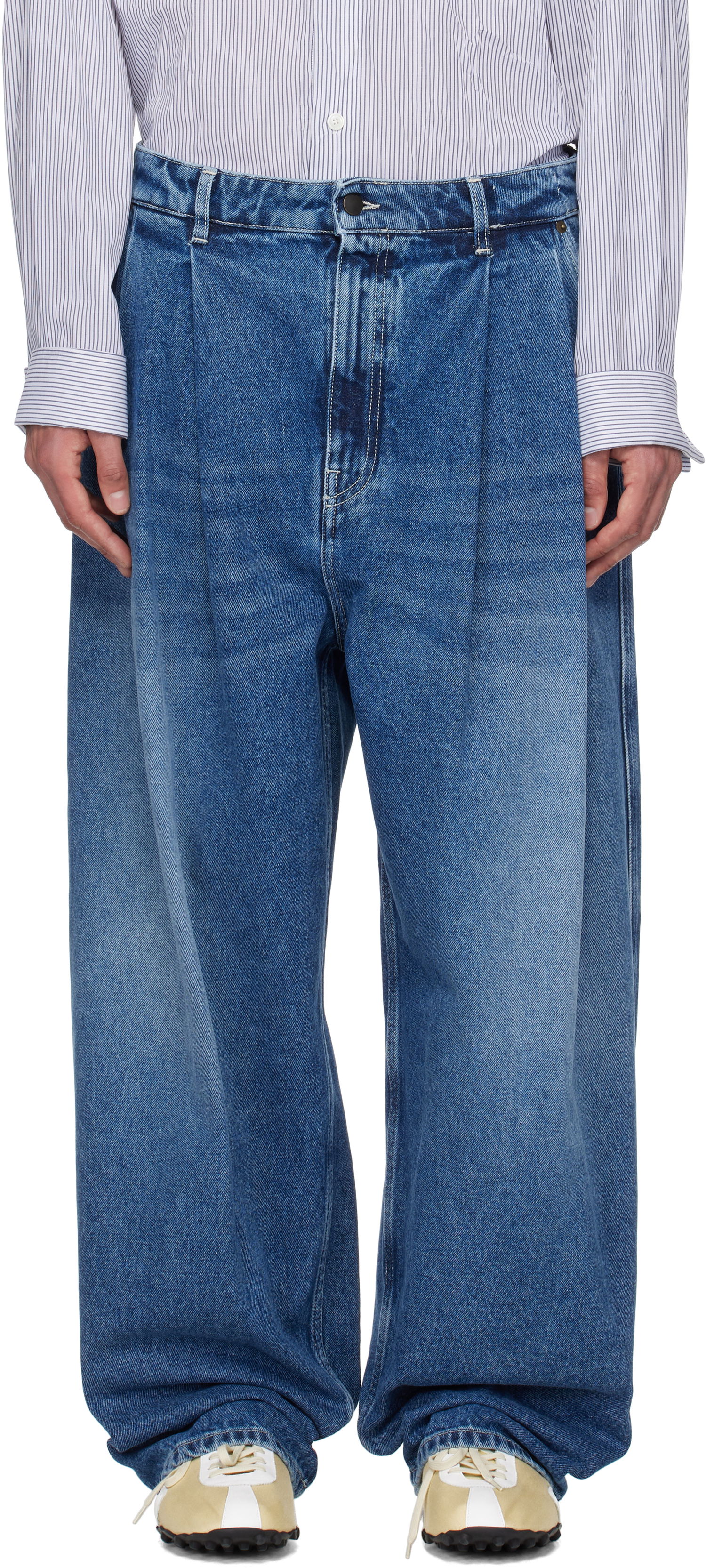 Jeans HED MAYNER Hed Mayner Pleated Jeans Blå | HMMA67021A-HA191, 0