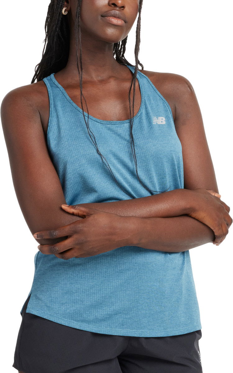 Tanktop New Balance Athletics Tank Blå | wt41250-tum