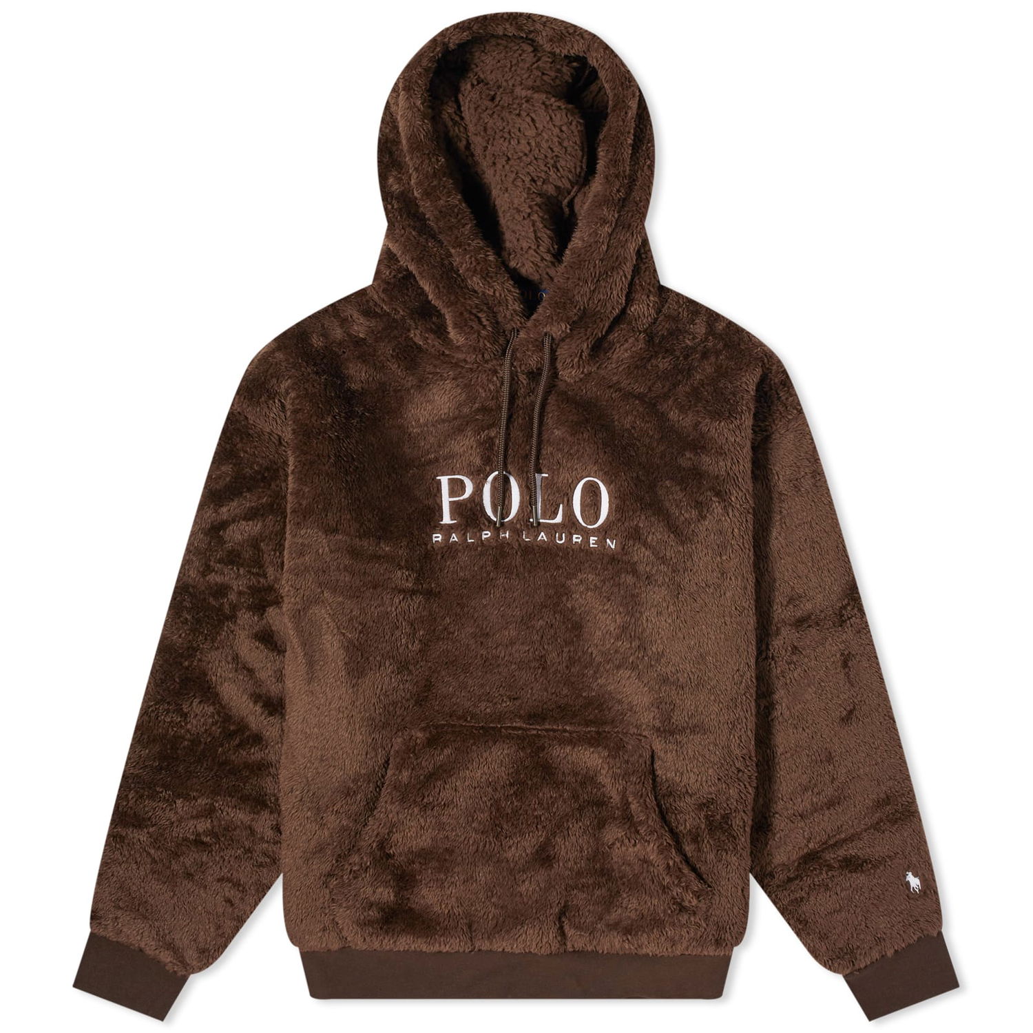 Sweatshirt Polo by Ralph Lauren High Pile Fleece Hoodie "Dark Beech" Brun | 710929595001, 0