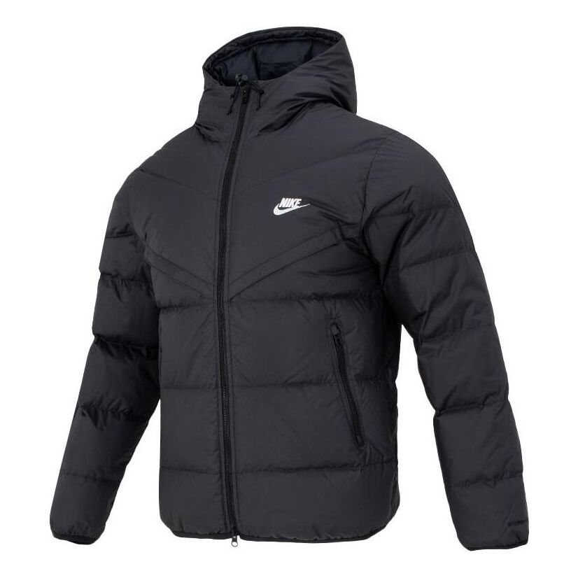 Puffer jakke Nike Windrunner Hooded Jacket Sort | FB8178-010