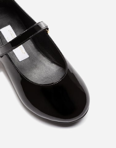 Sneakers og sko Dolce & Gabbana Dolce & Gabbana Leather Ballet Flats Sort | D10699A132880999, 1