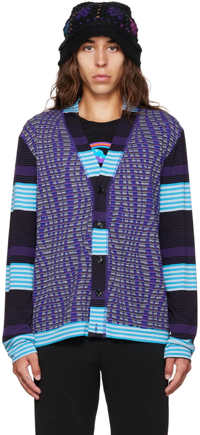 Sweater Anna Sui Anna Sui Stripe Cardigan Lilla | M622G31, 0