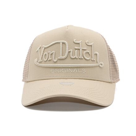 Kasket Von Dutch Von Dutch Trucker Riverside Twill Cap Beige | VD-7030854, 1