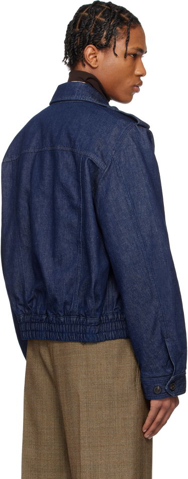 Bomberjakke Dries Van Noten Dries Van Noten Cropped Denim Jacket Blå | 251-020533-1562, 2