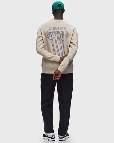 Sweatshirt ØLÅF FLOWER POSTER CREWNECK Beige | M170201-CEMENT, 3