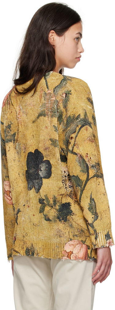 Sweater R13 R13 Printed Boyfriend Cardigan Gul | R13WY237-Y221A, 2