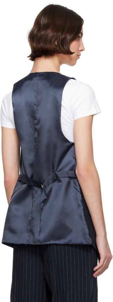 Vest R13 R13 Pinstripe Elongated Vest Mørkeblå | R13WR400-R513A, 2