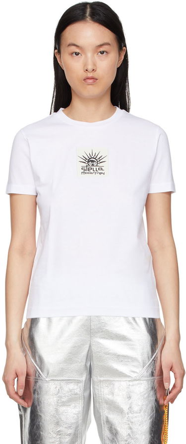 T-shirt Stella McCartney Designer Cotton Graphic T-Shirt Hvid | 6004223SPW66, 0