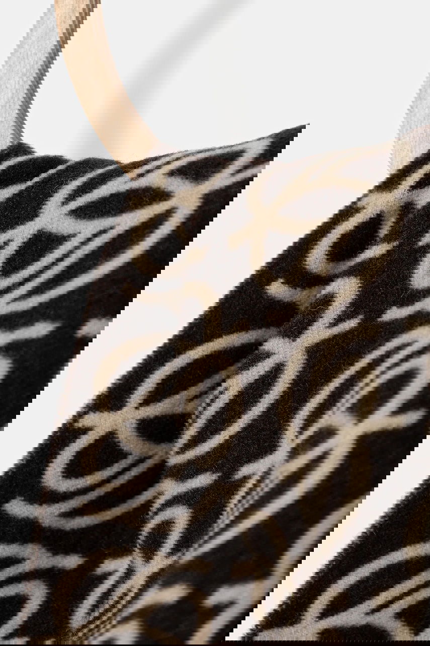Tørklæde Drôle de Monsieur Drôle de Monsieur L'Echarpe Monogramme Patterned Scarf Brun | I.SF118.WO046, 1