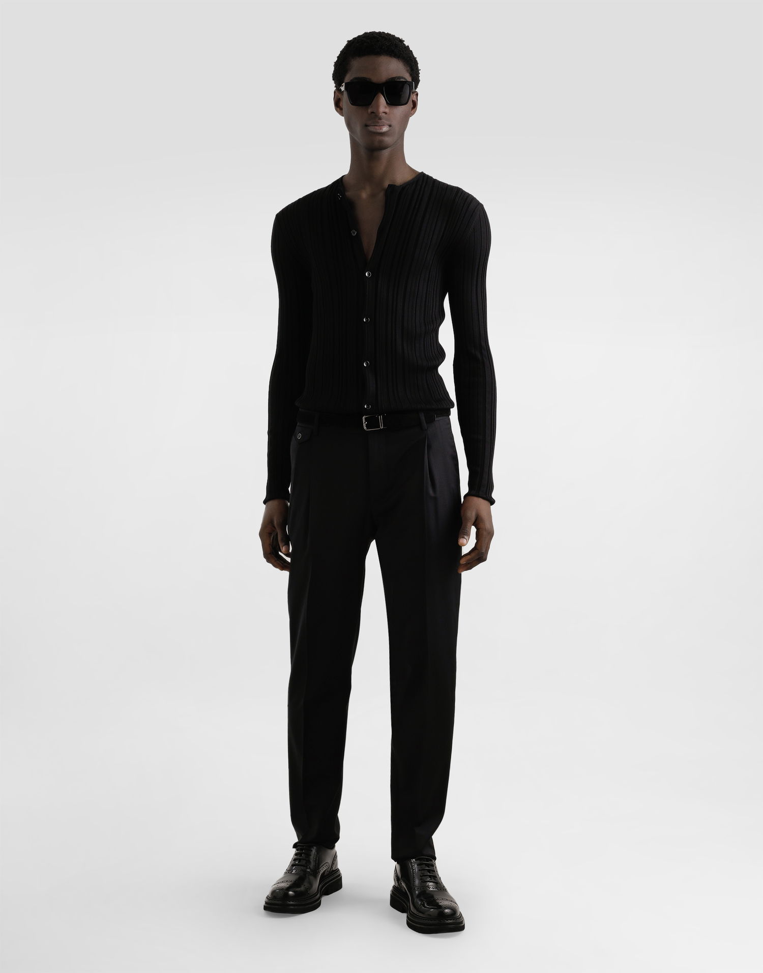 Sweater Dolce & Gabbana Dolce & Gabbana Long-Sleeved Silk Cardigan Sort | GXVC7TJBSN6N0000, 1