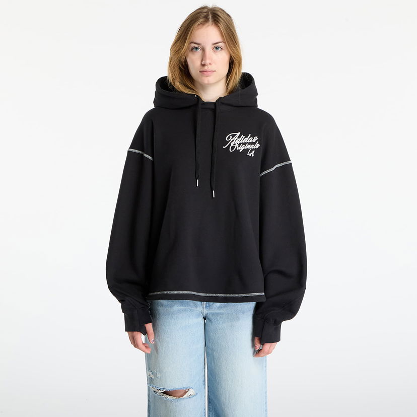 Sweatshirt adidas Originals LA Originals Santa Monica Hoodie with Contrast Stitching Sort | JX6133