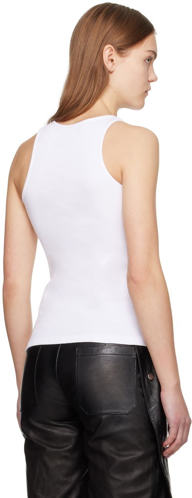 Tanktop Blumarine Crystal Embellished Tank Top Hvid | P422T059A, 2