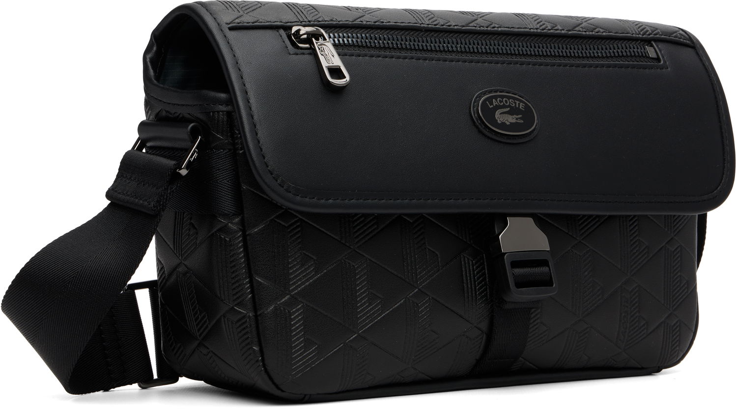 Skuldertaske Lacoste Lacoste Nomogramme S Flap Bag Sort | NH5062MR_000, 1