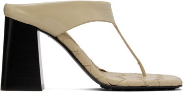 Skopleje Bottega Veneta Bottega Veneta Marella Thong Heeled Sandals Beige | 817500 V3H90, 0