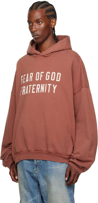 Sweatshirt Fear of God Heavyweight Fraternity Hoodie Bourgogne | 192BT244816F, 3