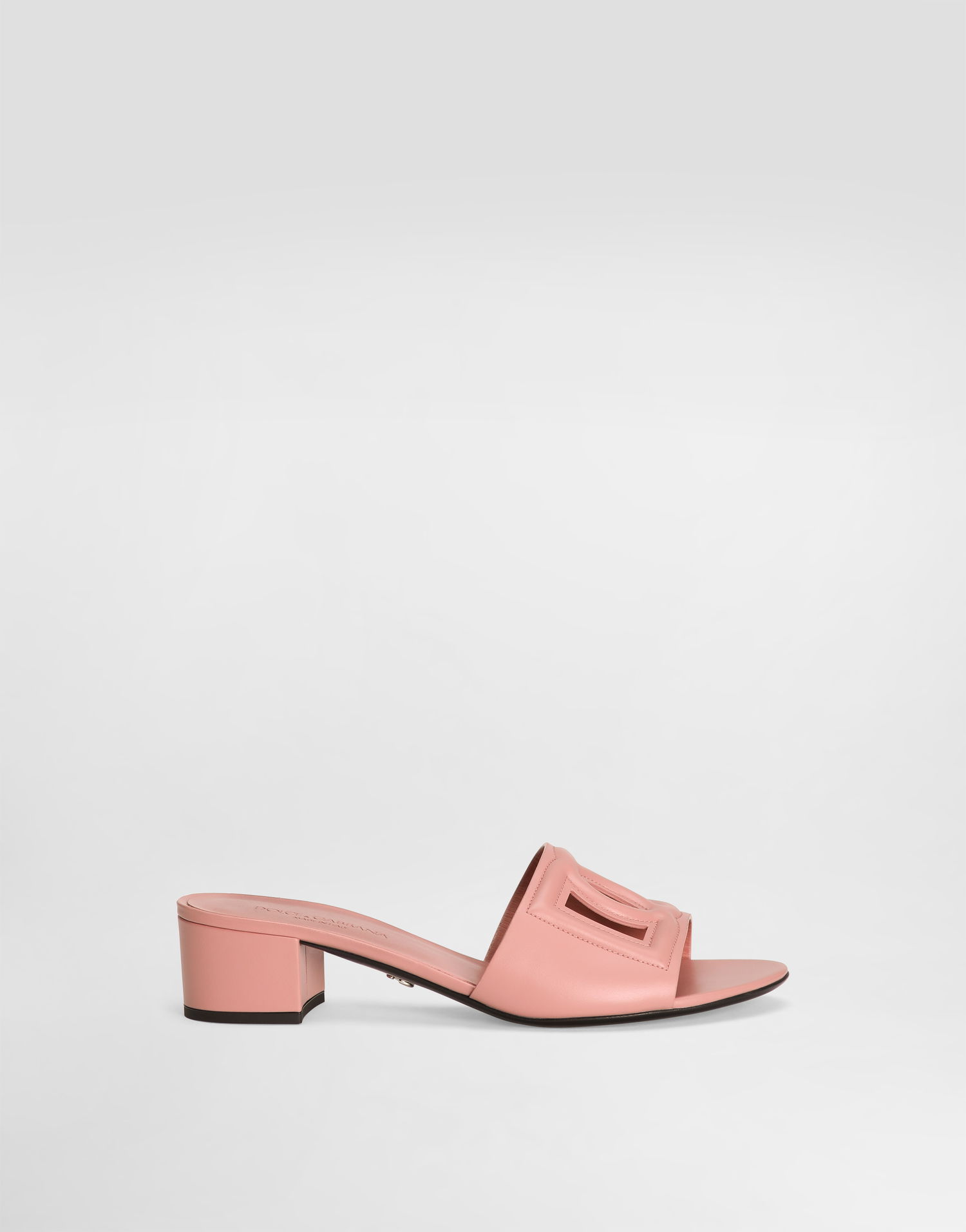 Tilbehør Dolce & Gabbana Dolce & Gabbana Calfskin DG Logo Mules Lyserød | CR1755AY32980405, 0