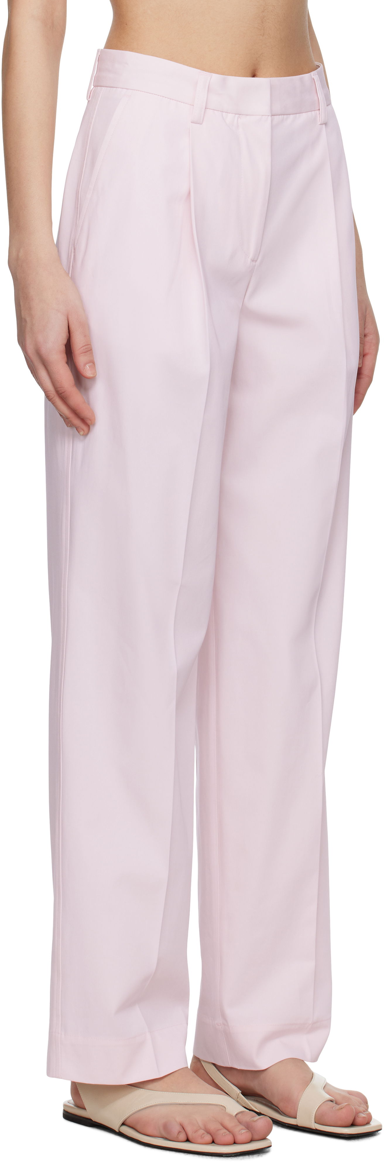 Bukser TOTEME TOTEME Slanted Pocket Trousers Lyserød | 252-WRB0246-FB0379, 1