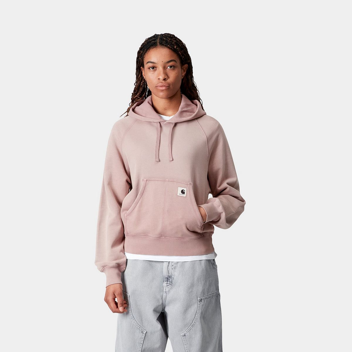 Sweatshirt Carhartt WIP Hooded Hudson Sweatshirt Lyserød | I035137_8, 0
