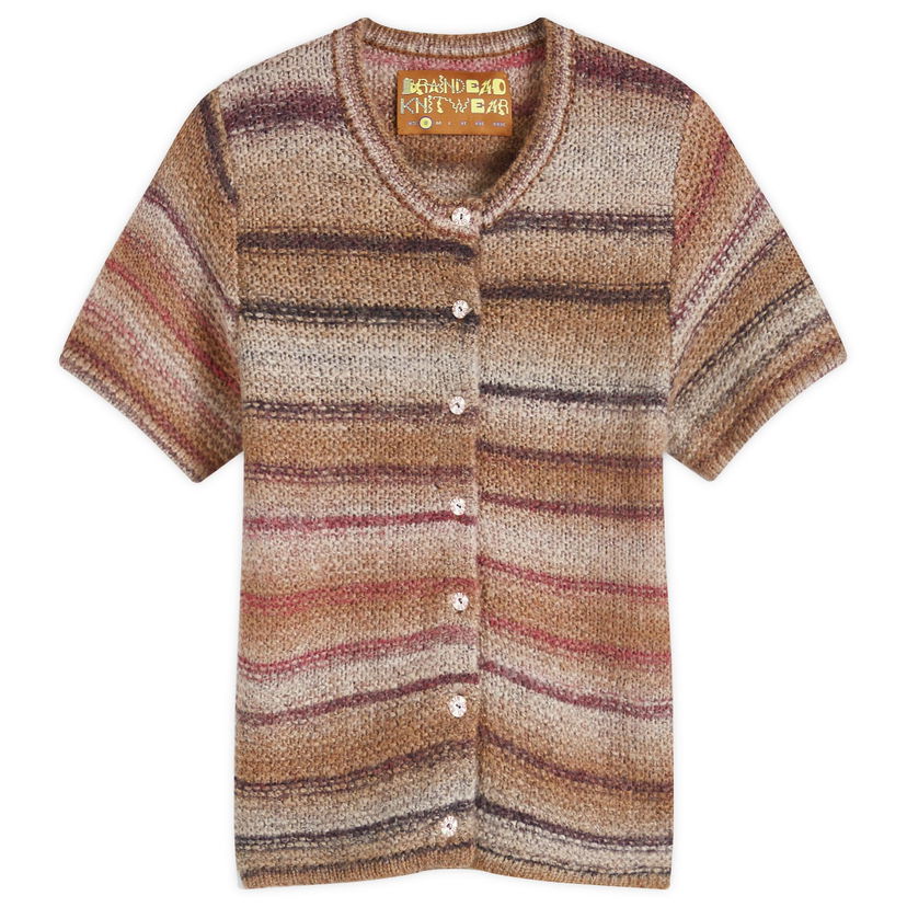 Sweater Brain Dead Madera Short Sleeve Knit Large Brun | F24T17003944-BRN