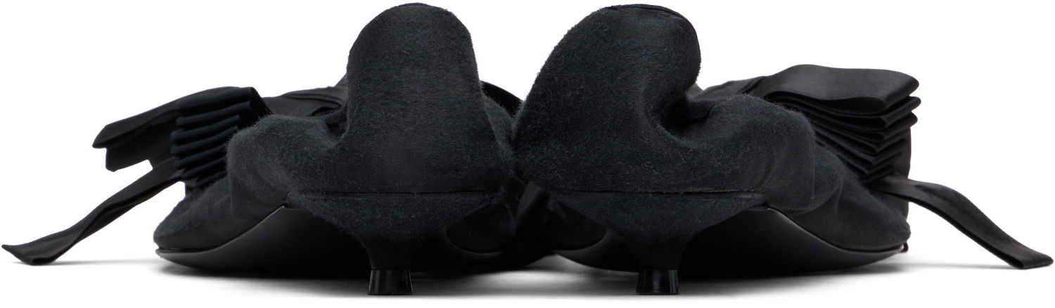 Sneakers og sko Balenciaga Suede Bow Kitten Heel Pumps Sort | 804338 W2H82, 1