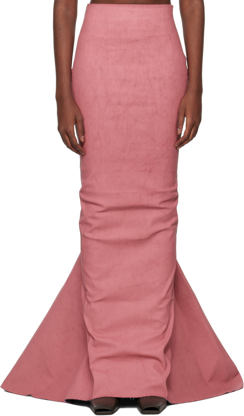 Nederdel Rick Owens Maxi Skirt Lyserød | RO02D3386 SMT