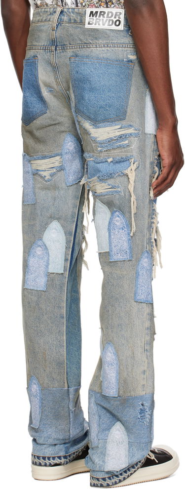 Jeans Who Decides War Who Decides War Patched Arch Repaired Blowout Jeans Blå | 1120970009SS25, 2