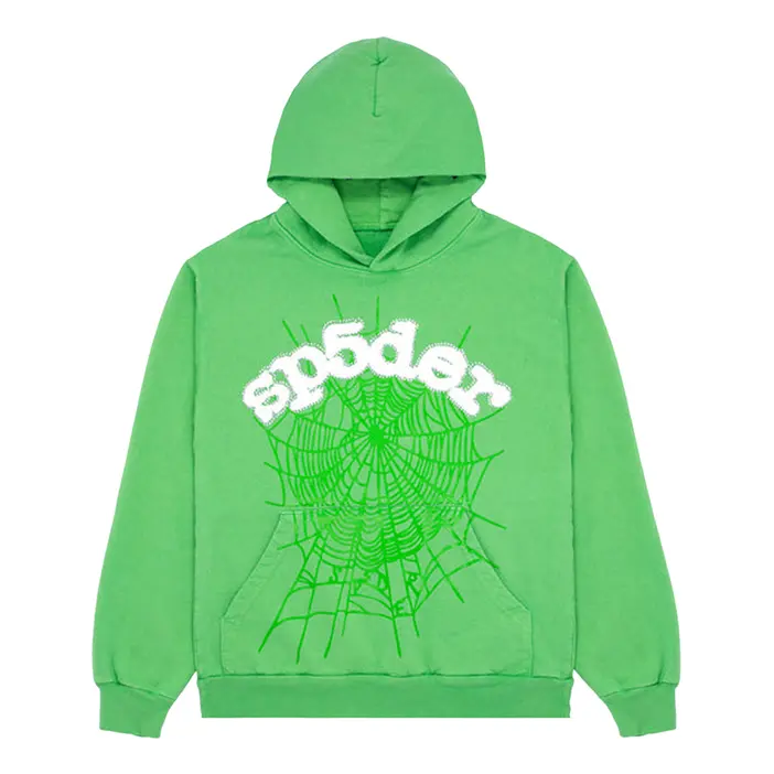 Sweatshirt Sp5der Sp5der Web Hoodie Grøn | SP5-8D-WEB-SLG