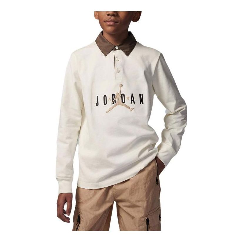 Polo skjorte Jordan Air Jordan Essentials Rugby Top Hvid | FJ5782-133