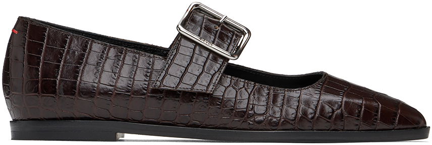 Skopleje Aeyde Aeyde Sunny Buckle Ballerina Flats Brun | A11-FL-GRZS15FL127-FW24-953-065, 0