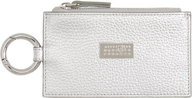 Tegnebog Maison Margiela MM6 Maison Margiela Laminated Grainy Leather Card Holder with Key Ring Metalisk | SA6UI0031 P8395, 0
