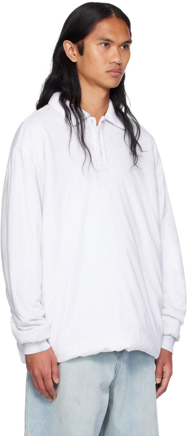 Polo skjorte We11done Padded Logo Polo Hvid | WD-TT2-24-739-U-WH, 1