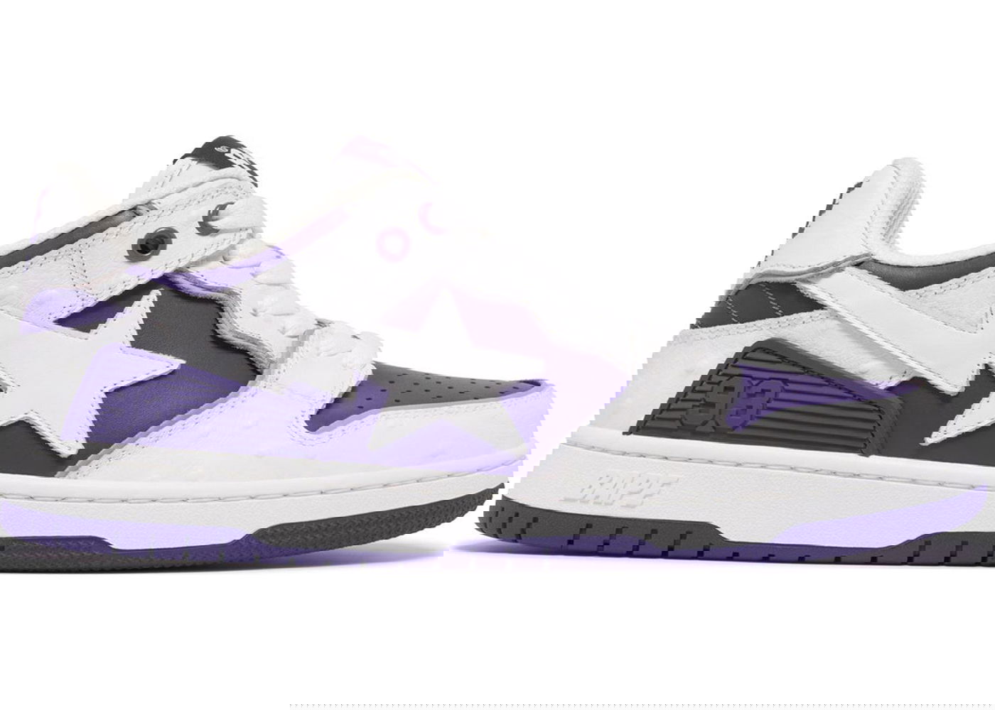 Sneakers og sko BAPE A Bathing Ape Sk8 Sta #1 Ostrich Pack White Purple Mørkeblå | 1K30-191-308-PUR/1K30-291-308-PUR/001FWK301308M_PUR, 0