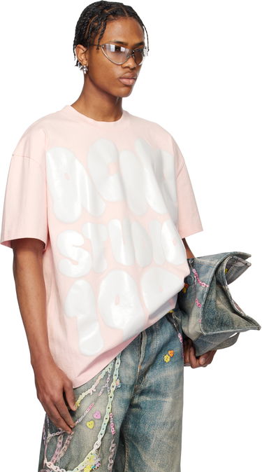 T-shirt Acne Studios Acne Studios Relaxed Fit Logo T-Shirt Lyserød | CL0333-, 4