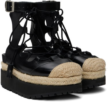 Skopleje sacai Sacai Ghillie Heeled Sandals Sort | 25-07920, 3
