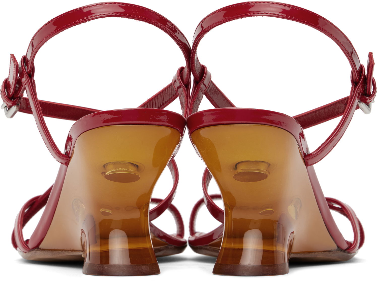Skopleje Dries Van Noten Dries Van Noten Patent Leather Heeled Sandals Rød | WS251-1644-189, 1