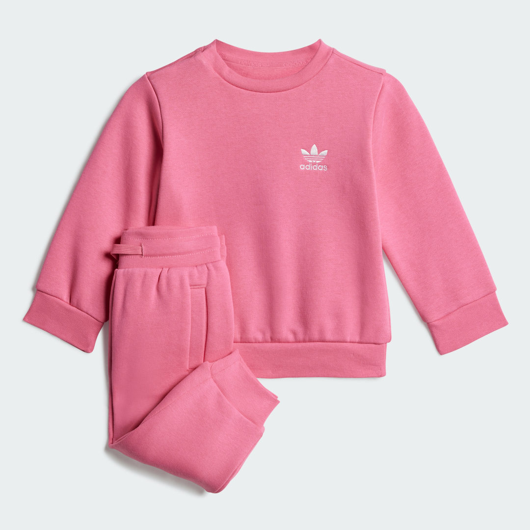 Træningsdragt adidas Performance Crew Sweatshirt and Pants Set Lyserød | JY4869, 0