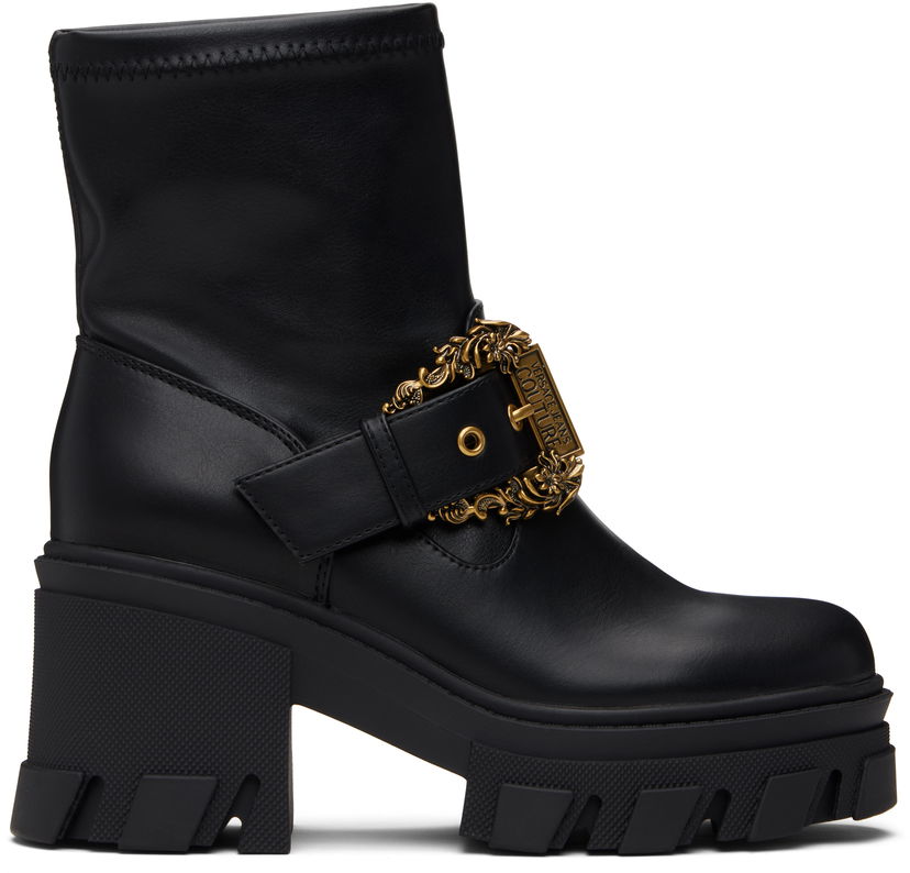 Sneakers og sko Versace Sophie Baroque Buckle Boots Sort | E79VA3S80_E71570
