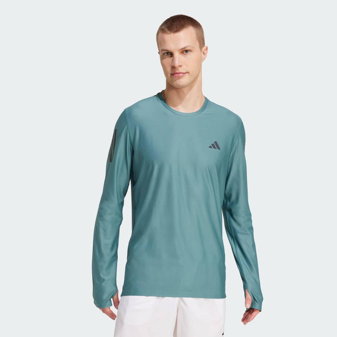 T-shirt adidas Performance Own The Run Long Sleeve Tee Grøn | KC2208, 0