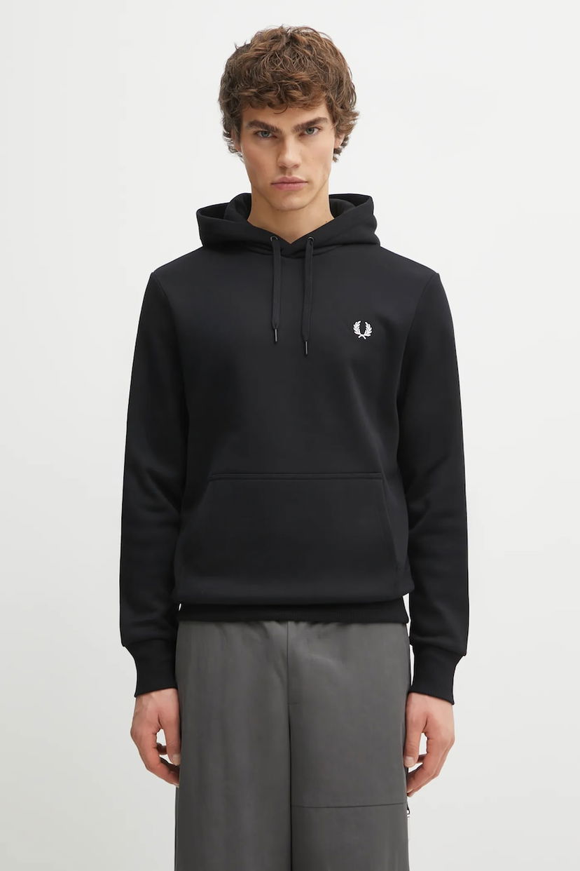 Sweatshirt Fred Perry Smooth Hooded Sweatshirt Sort | M1371