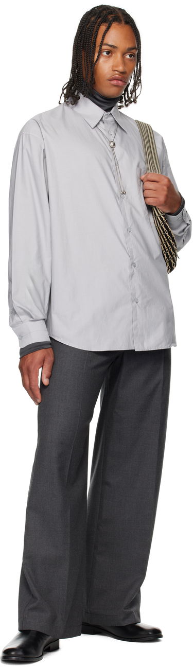 Skjorte LEMAIRE Regular Fit Long Sleeve Button-Up Shirt Grå | SH1201 LF1500, 3
