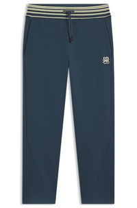 HUGO x RB Oversized-Fit Tracksuit Bottoms with Striped Waistband and Drawstring