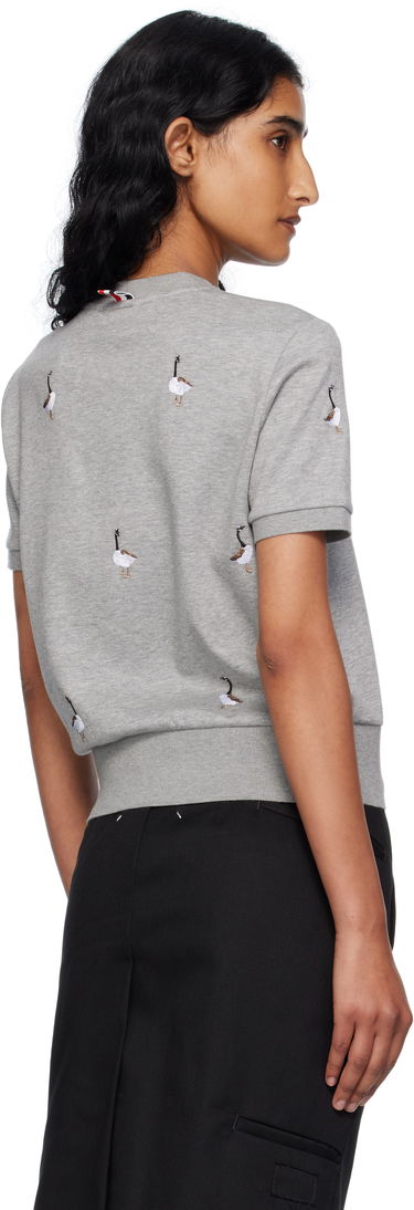 T-shirt Thom Browne Thom Browne Cotton Milano Geese T-shirt Grå | FJS216E-J0055, 2