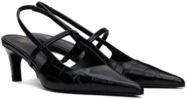 Sneakers og sko TOTEME The Sharp Slingback Heels Sort | 243-WAS821-LE0076, 3
