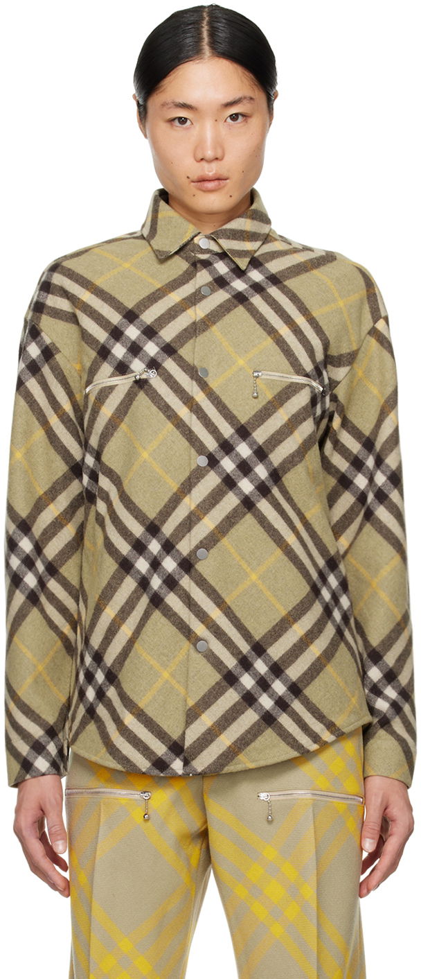 Jakke Burberry Check Jacket Beige | 8076470