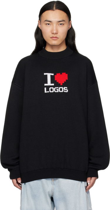 Sweater VETEMENTS Vetements 'I Love Logos' Sweater Sort | UA66KN130B, 0