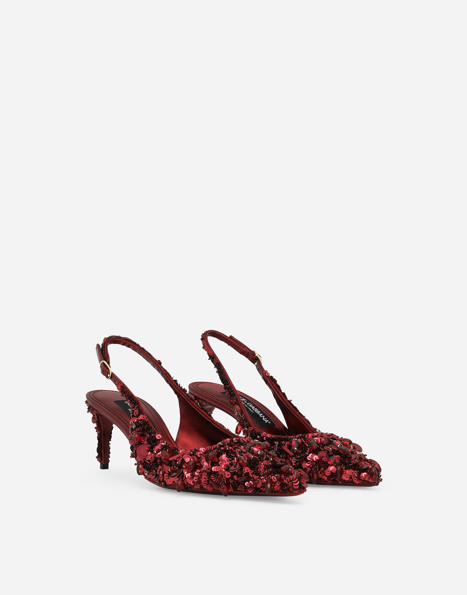 Tilbehør Dolce & Gabbana Dolce & Gabbana Tulle Slingbacks with Sequin Embellishment Rød | CG0806A9U8789554, 1
