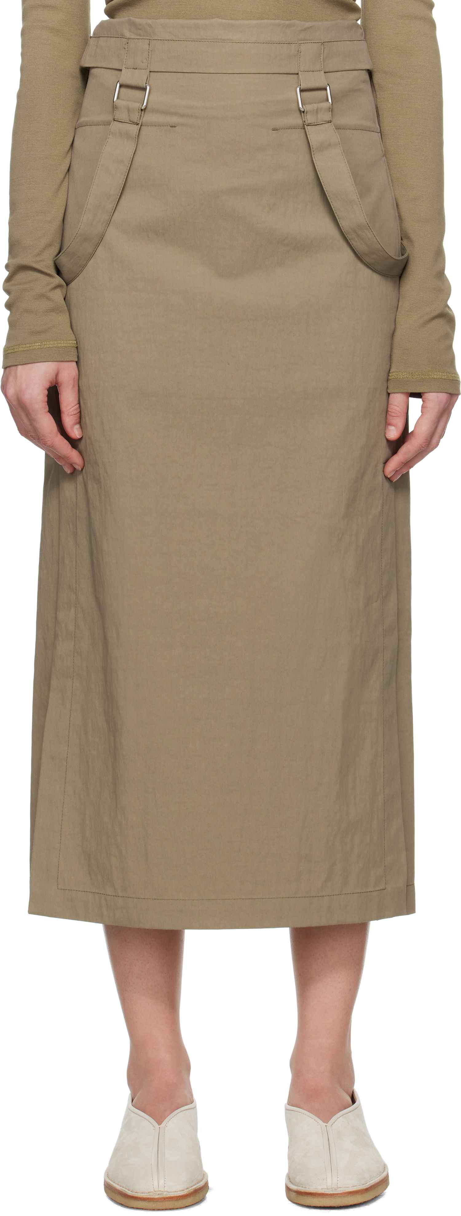 Nederdel LEMAIRE Lemaire Straps Midi Skirt Brun | SK1036 LF1228, 0