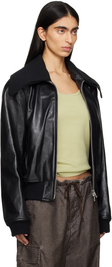 Bomberjakke OUR LEGACY Our Legacy Pharos Leather Bomber Jacket Sort | M2259MM, 4